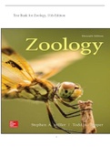 Test Bank for Zoology, 11th Edition