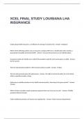 XCEL FINAL EXAM  STUDY  QUESTIONS AND ANSWERS-LOUISIANA LHA INSURANCE