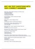 Bundle For ARC 308 Exam Questions and Correct Answers