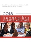 Test Bank for Income Tax Fundamentals 36th Edition,