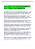  ARC 308 TEST QUESTIONS WITH ALL CORRECT ANSWERS 