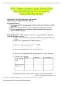 WGU Pathophysiology Study Guide: D236 Pathophysiology Section 1 Lesson 9 Gastrointestinal System