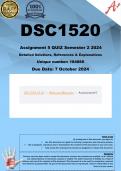 DSC1520 Assignment 5 QUIZ(COMPLETE ANSWERS) Semester 2 2024 - DUE 7 October 2024