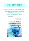 Guidelines for Nurse Practitioners in Gynecologic Settings 12th Edition Hawkins, Roberto-Nichols, Stanley-Haney Test Bank