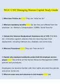 WGU C202 Managing Human Capital Study Guide Questions and Answers 2022/2023| Verified Answers