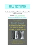 Merrill’s Atlas of Radiographic Positioning and Procedures 14th Edition Long Test Bank