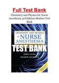 Chemistry and Physics for Nurse Anesthesia 3rd Edition Shubert Test Bank