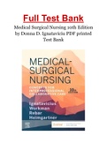 Medical Surgical Nursing 10th Edition by Donna D. Ignataviciu PDF printed Test Bank