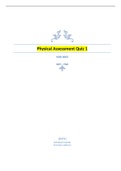 NUR 2063 Physical Assessment Quiz 1