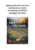 Aging and the Life Course An Introduction to Social Gerontology 7th Edition Quadagno Test Bank