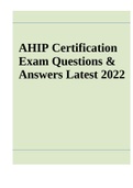 AHIP Certification Exam Questions & Answers Latest 2022