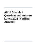 AHIP Module 4 Questions and Answers Latest 2022 (Verified Answers)