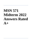 MSN 571 Midterm 2022 Answers Rated A+