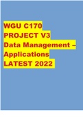 WGU C170 PROJECT V3 Data Management – Applications LATEST 2022