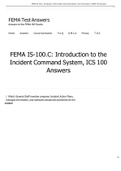 FEMA IS-100.C: Introduction to the Incident Command System, ICS 100