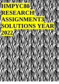 HMPYC80 RESEARCH ASSIGNMENT3 SOLUTIONS YEAR 2022