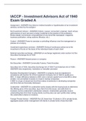 IACCP - Investment Advisors Act of 1940 Exam Graded A