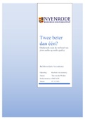 Twee beter dan een? Invloed van joint audits op audit quality