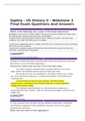 Sophia – US History II – Milestone 2 Final Exam Questions And Answers 