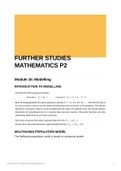 IEB Further Studies Mathematics Paper 2 Notes (Modelling & Finance)