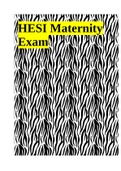 HESI Maternity Exam