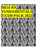 HESI RN FUNDAMENTALS EXAM PACK 2022