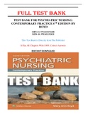 Test Bank for Psychiatric Nursing: Contemporary Practice 6th Edition Boyd