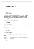 CEFS 521 Quiz 3-(Version 4) Assessment Techniques in Counseling , Liberty Univ