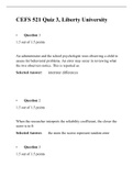 CEFS 521 Quiz 3-(Version 1) Assessment Techniques in Counseling , Liberty Univ