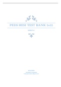 Peds HESI Test Bank 2022  