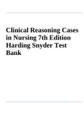 Clinical Reasoning Cases in Nursing 7th Edition Harding Snyder Test Bank