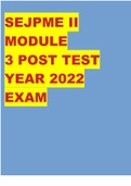 SEJPME II MODULE 3 POST TEST YEAR 2022 EXAM