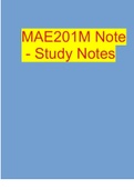 MAE201M Note - Study Notes