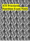 ATI Proctored Nutrition Exam Notes