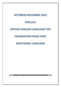 ENG1514 EXAM ANSWERS OCT/NOV 2022