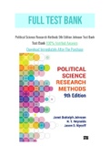 Political Science Research Methods 9th Edition Johnson Test Bank