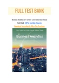 Business Analytics 3rd Edition Camm Solutions Manual