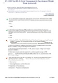 (Answered correctly) CLL 001 Life Cycle Management & Sustainment Metrics Exams & Tests Latest fall 2022/2023.