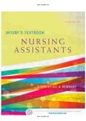 Mosby's Textbook for Nursing Assistants 9th Edition by Sorrentino 467 pages Test Bank PDF printed