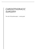 CARDIOTHORACIC SURGERY  The role of Physiotherapists – a study guide