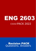 ENG2603 EXAM PACK 2022