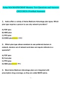 Aetna MAMAPDDSNP Mastery Test.docx Questions Verified With 100% Correct Answers