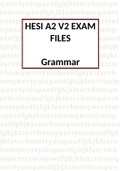 HESI A2 V2 EXAM FILES  Grammar. graded A
