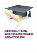 ELECTRICAL THEORY QUESTIONS AND ANSWERS ALREADY PASSED!!