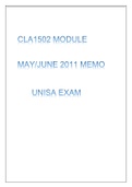 CLA1502 MEMO