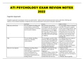 ATI PSYCHOLOGY EXAM REVISION NOTES 2022