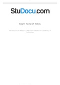  PSYCHOLOGY PSY10005 Exam Revision Notes