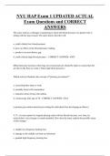 NYU HAP Exam 1 UPDATED ACTUAL  Exam Questions and CORRECT  ANSWERS