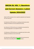 SNCOA DL VOL 1 | Questions and Correct Answers | Latest Update 2024/2025