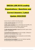 SNCOA LDR-301S Leading Organizations | Questions and Correct Answers | Latest Update 2024/2025